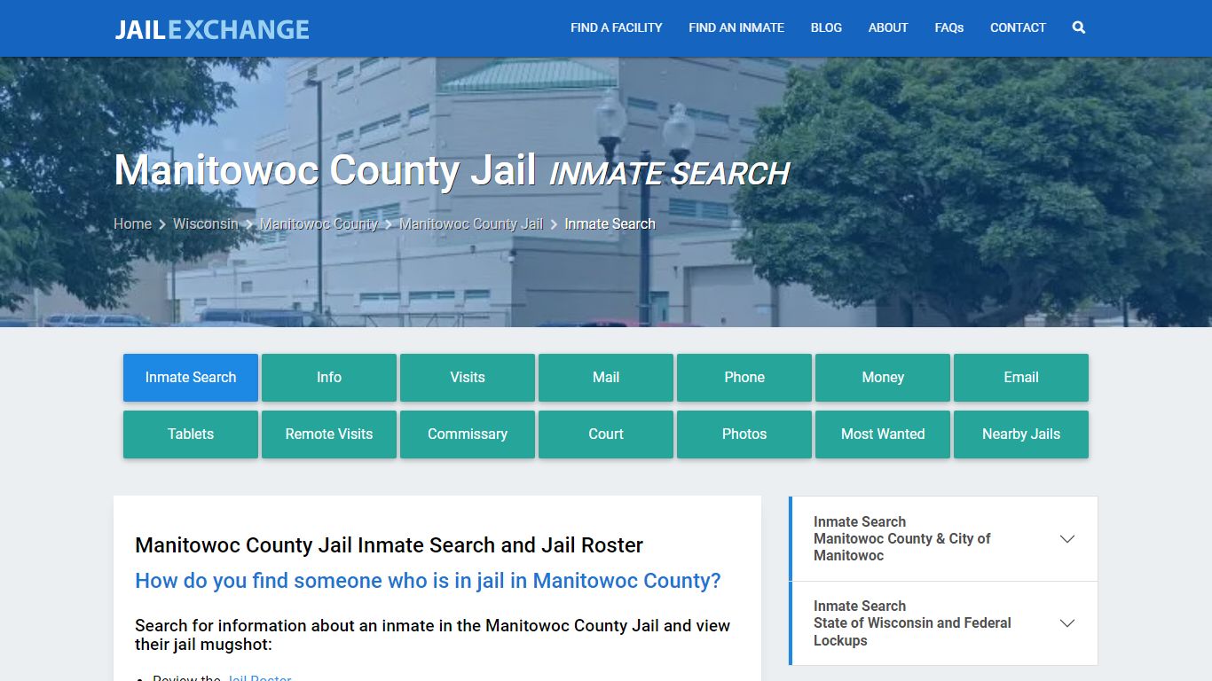 Inmate Search: Roster & Mugshots - Manitowoc County Jail, WI